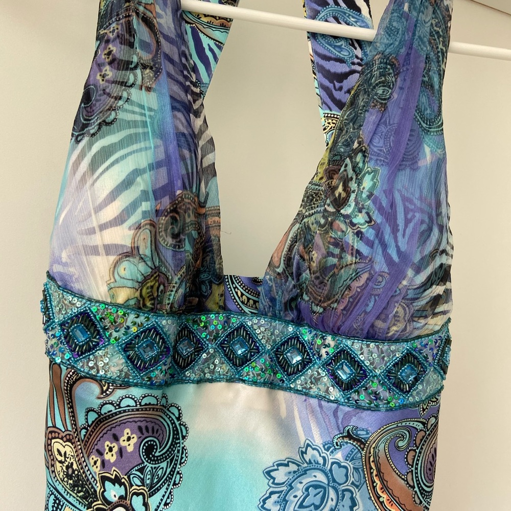 Cache Wild Pattern Backless Gown - image 2